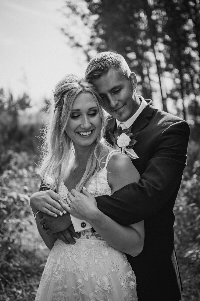 black and white wedding photography