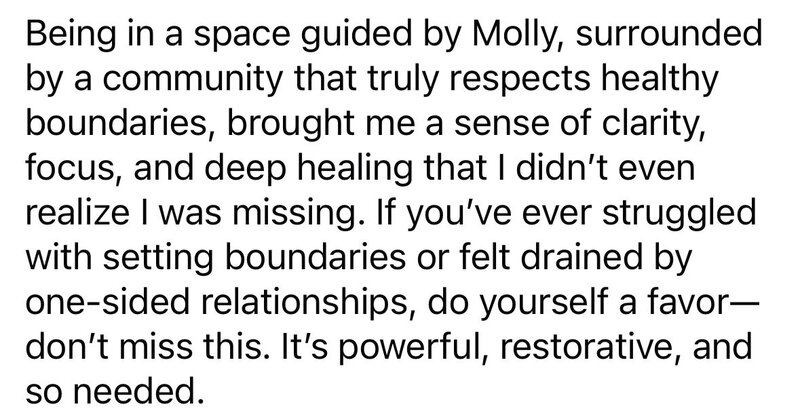 Becoming boundaried is to become gently, gloriously, and generously empowered to become ourselves - there is more to life than this - Molly Davis cartoon - Trusting the process
