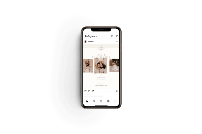 Elegante Instagram post templates voor fotograaf