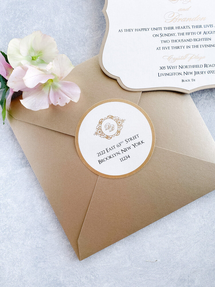 Unique wedding invitation envelope