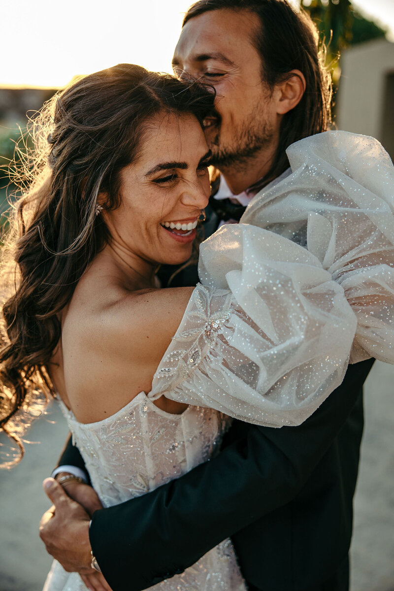 Jewish Bride and Groom destination wedding Greece