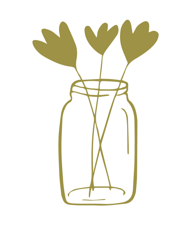 doodle of a jar with flowers