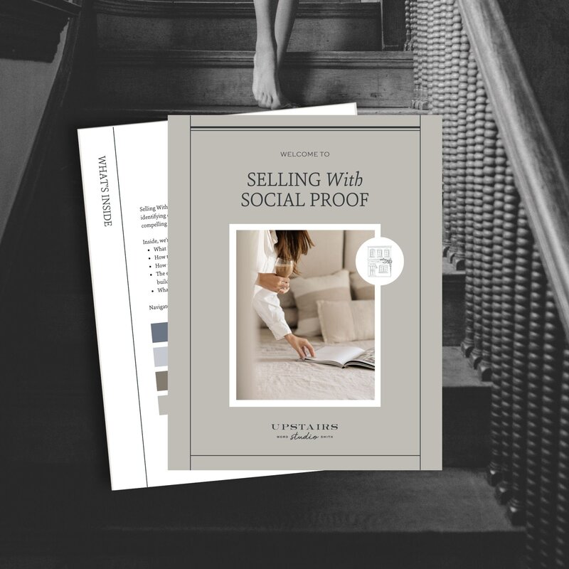 PDF Mockup of  the Selling With Social Proof Guide