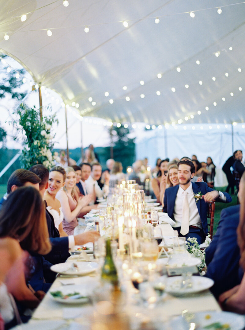 Luxury tented outdoor wedding