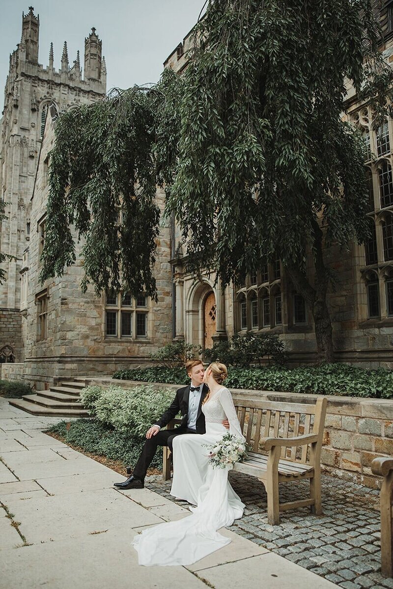 Photographer capturing historic wedding images for New Haven, CT couple