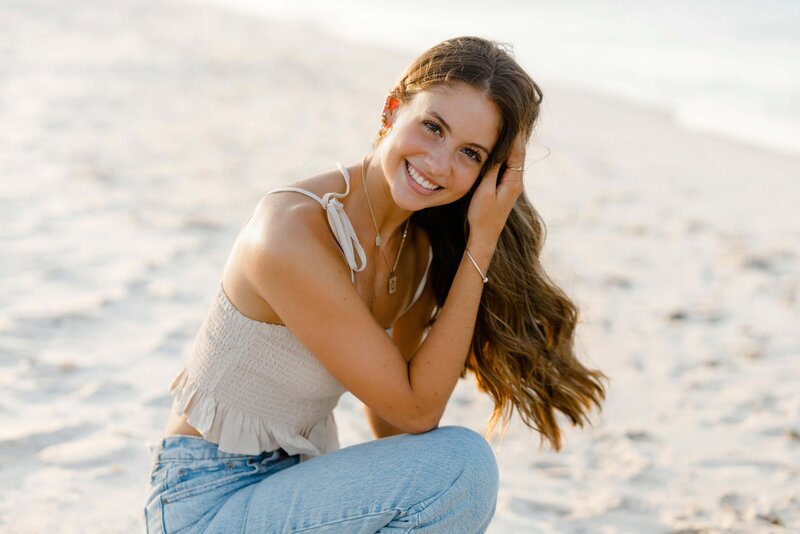 Senior Portraits by Christina Runnals Photography | Girl laying in sand