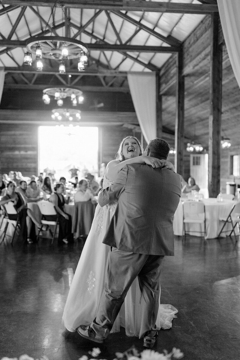 Oregon Wedding Couple First Dance Rustic Barn Reception