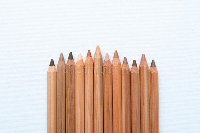 neutral-color-skin-pencils-aligned-white-canvas-different-181951494