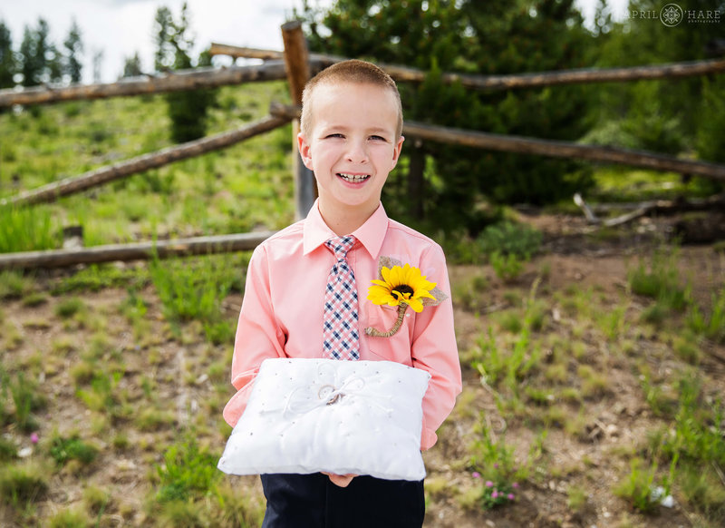 Ring Bearer at Sapphire Point Trailhead in Colorado