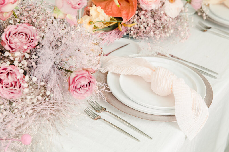 elegant intimate wedding decor pink wedding plannner nyc