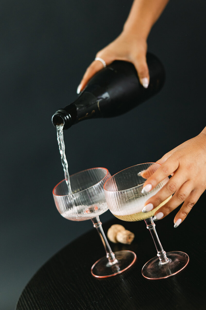 Celebrating Champagne Photo in Richmond Photo Studio