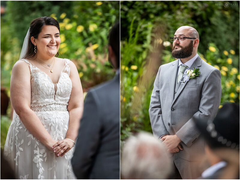 Couple get married in the annuals garden at Denver Botanic Gardens