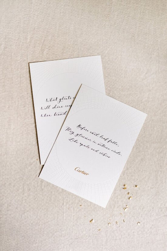 brand calligraphy invites