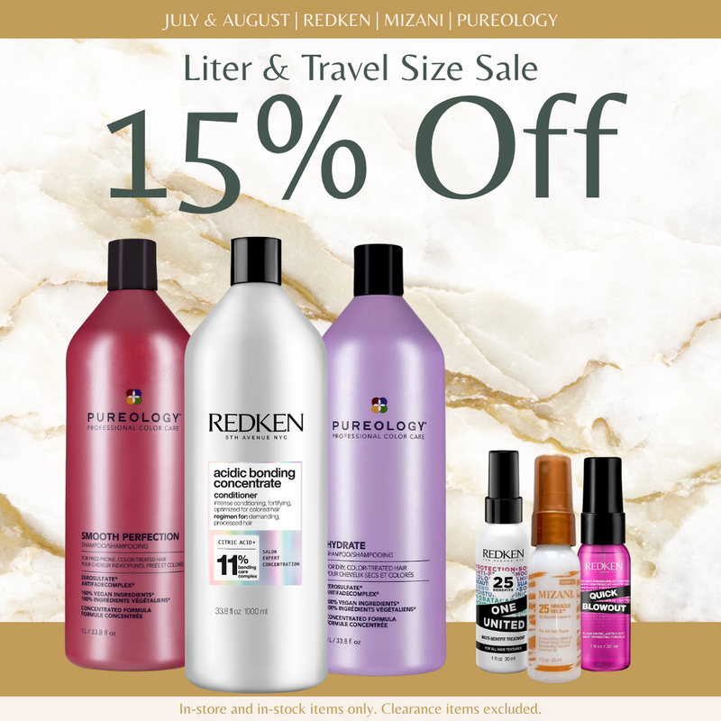 Redken, Mizani, Pureology liter and travel sale 2025