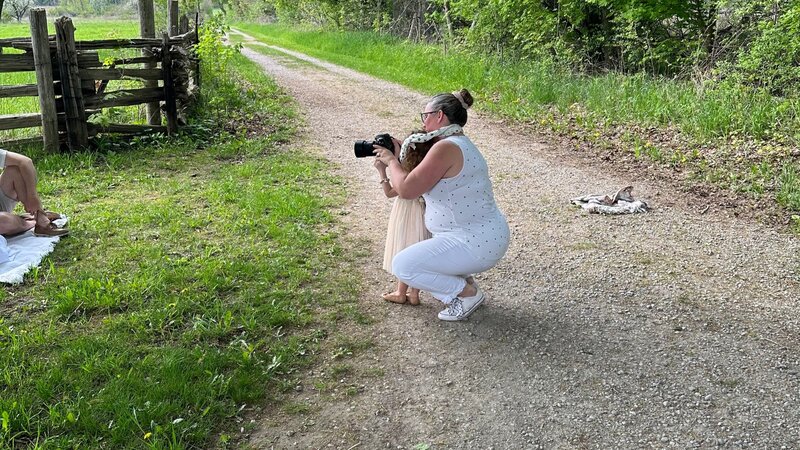 A candid glimpse into the outdoor portrait experience with Meraki Photographic Creations—connection, creativity, and capturing memories with heart.