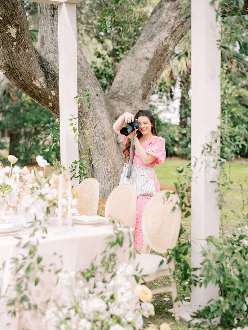 Wedding & Elopement Photographer, Jessica Doherty takes a photo of wedding reception