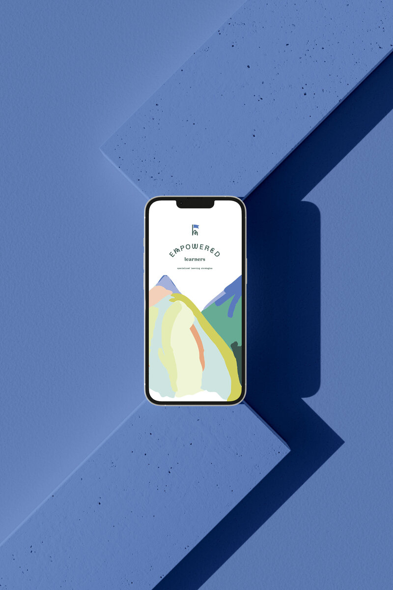 Iphone-mockup-EL-main-logo-with-mountain-art-illustration-cove