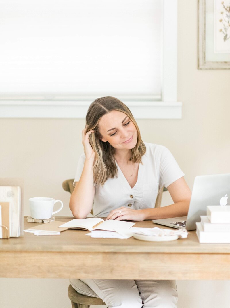 Beckie Rose, founder of NorthRose Studio smiling on video call