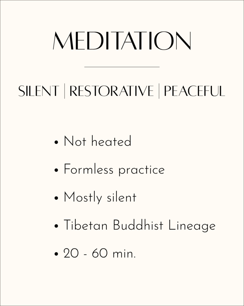 Waves yoga studio Meditation class description