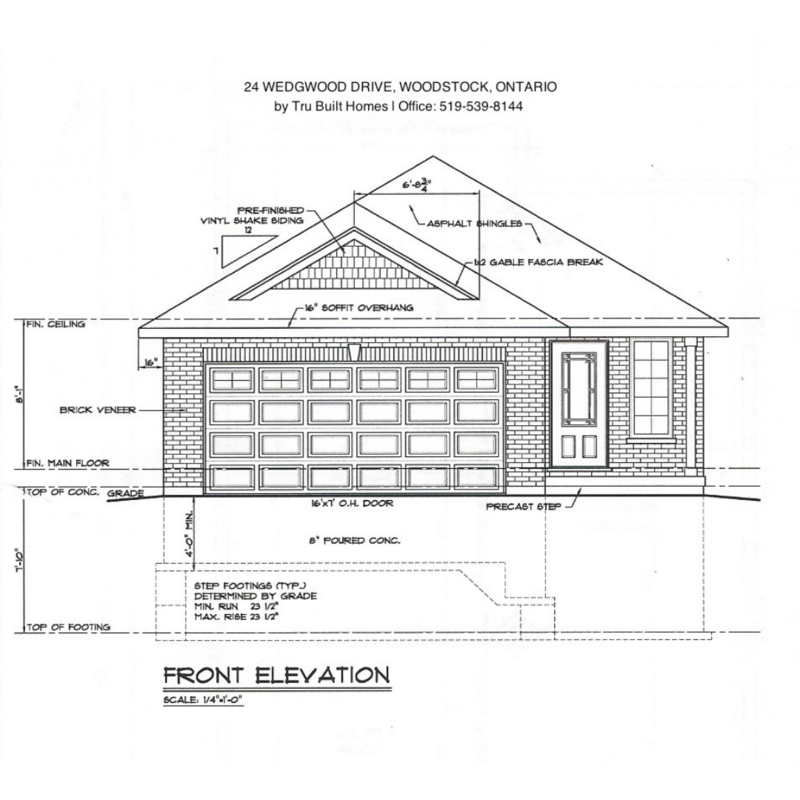 Trubuilt Homes Building Plans Woodstock ON