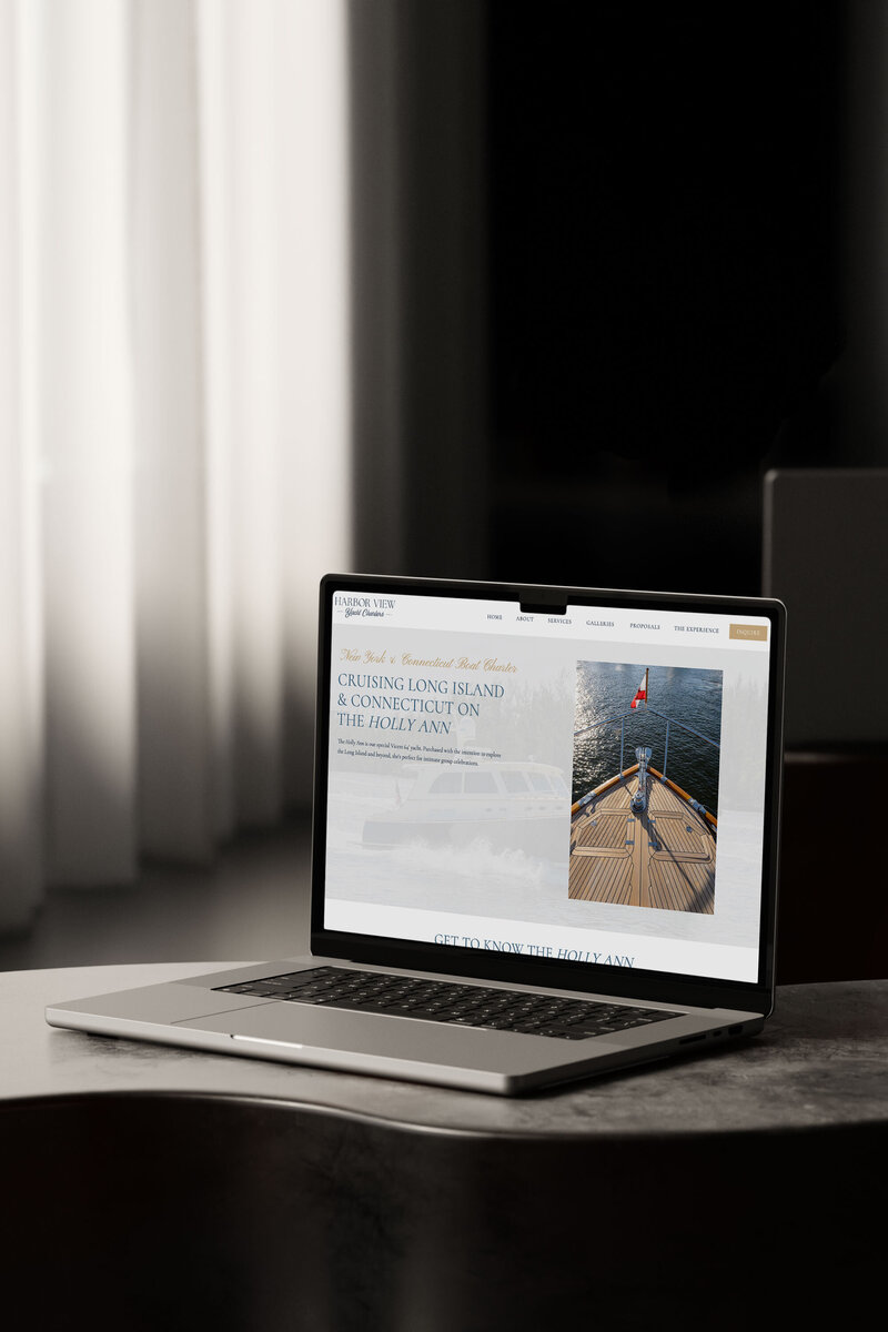 Custom website design for Harbor View Yacht Charter in New York