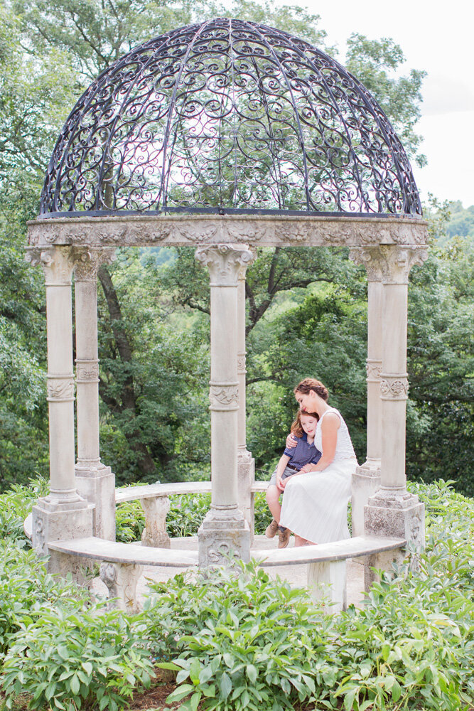 Mother and son snuggling for their Richmond family photography session