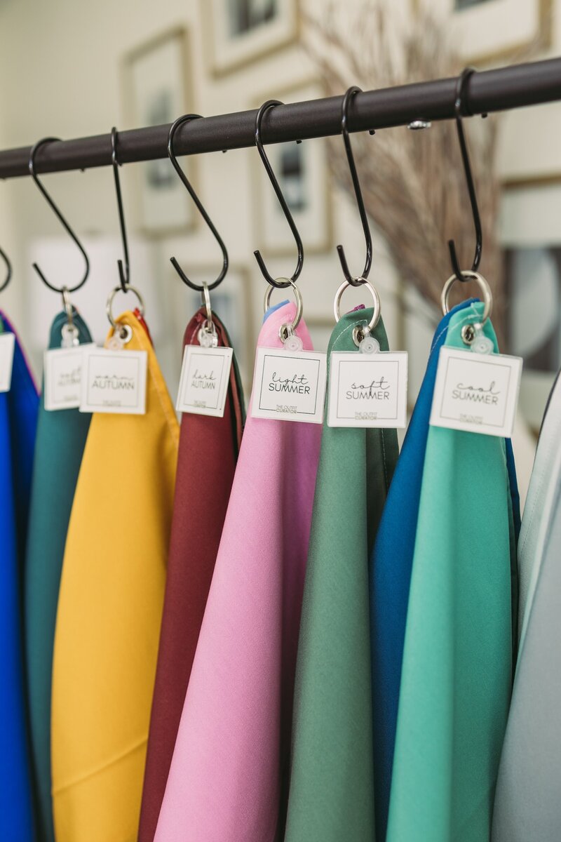 clothes hanging on a rack
