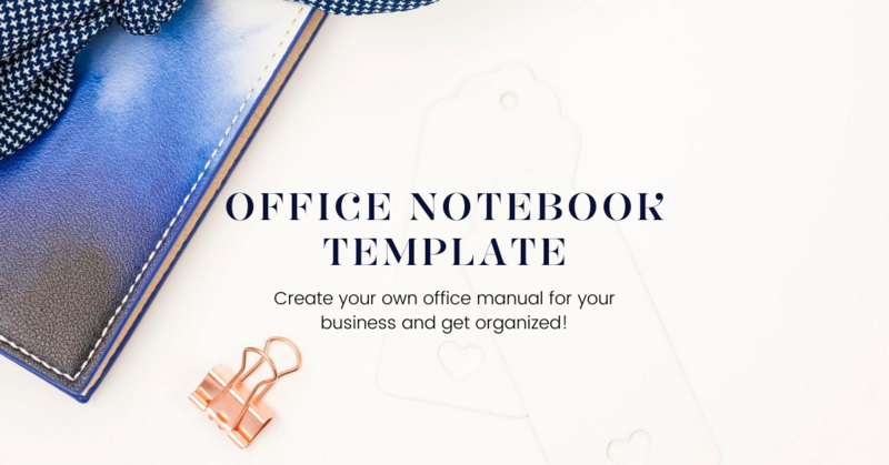 office notebook template course