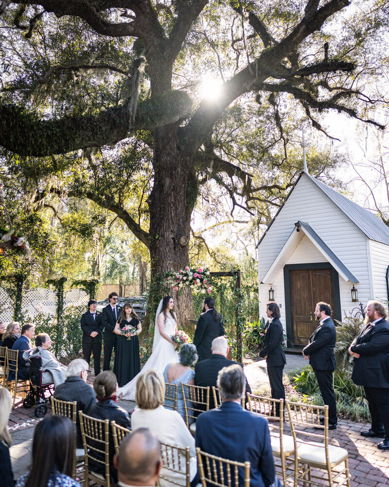 Wedding ceremony at the Henry Smith House in Picayune Mississippi