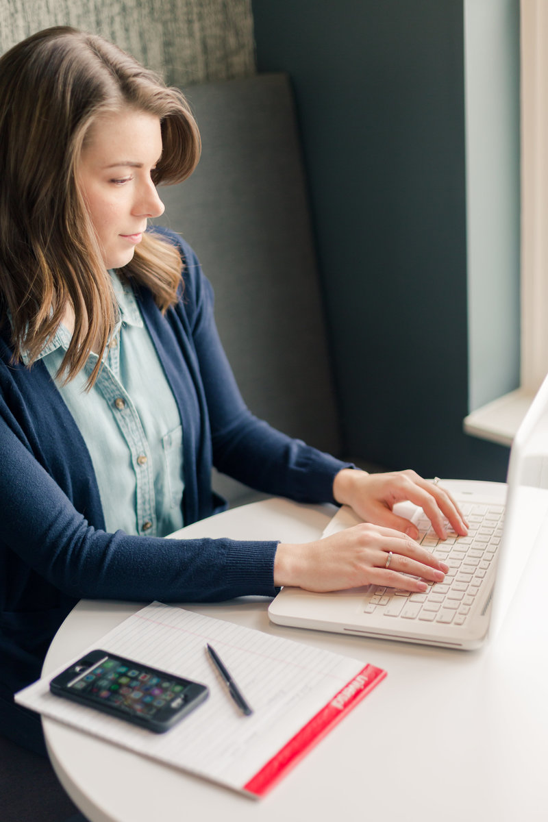 Dietitian nutritionist and small business owner working.