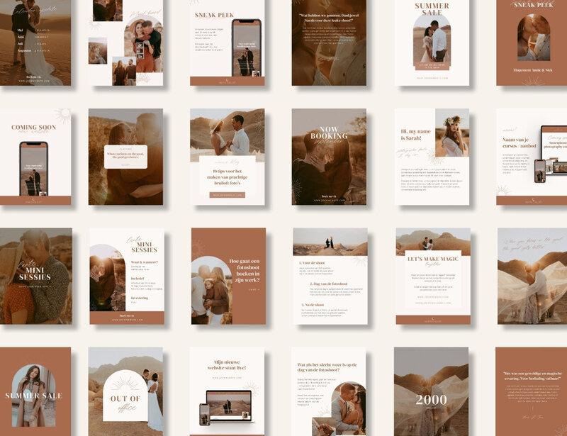 Boho Instagram templates