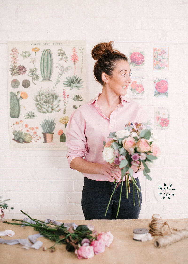 Modern style wedding flowers cambridge Feather and Ferns