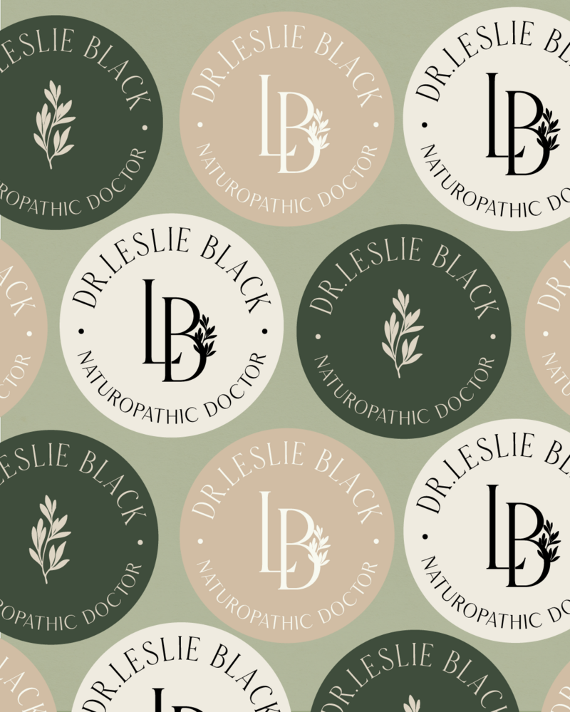 Collateral branding pieces for naturopathic doctor project