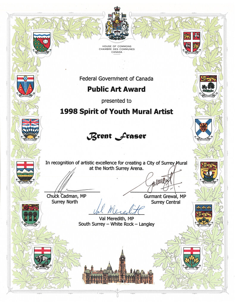 Brent Ray Fraser Federal Government - Public Art Award 1998