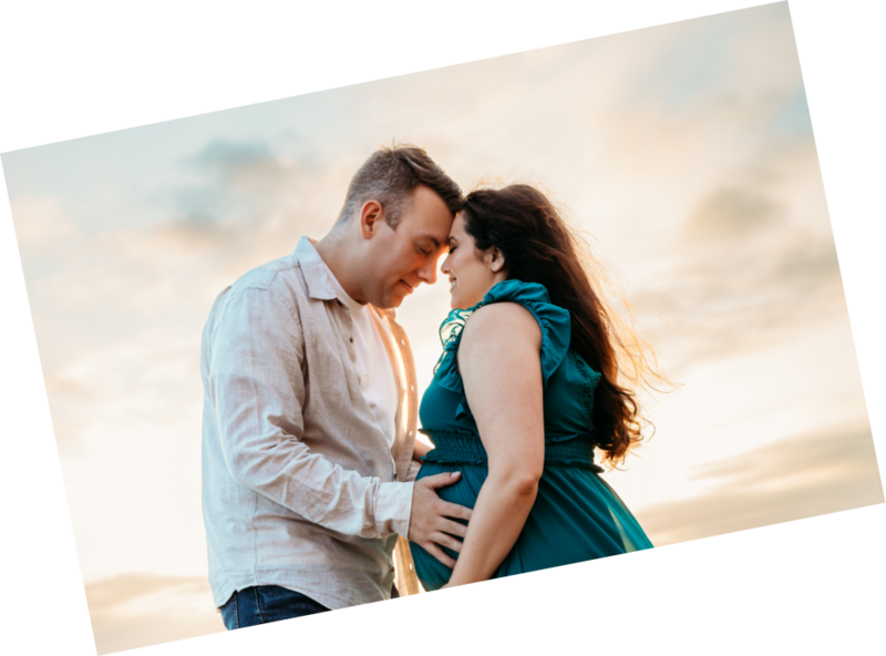 Maternity photo session at sunset