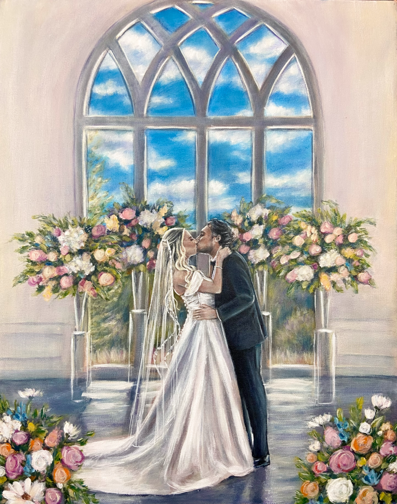 Live Wedding Painting at West Wind Hills in Missouri