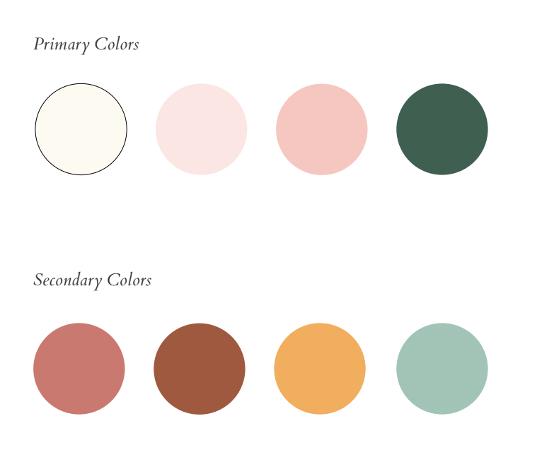 Custom color palette for Sweet Francis Sewing Co, a bridal alteration in Olympia and Tumwater
