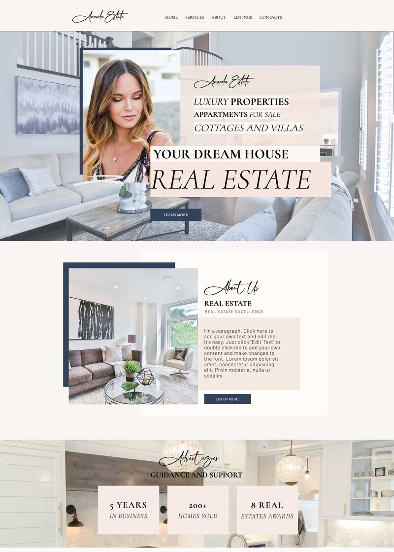 Top Real Estate Agents Website Template