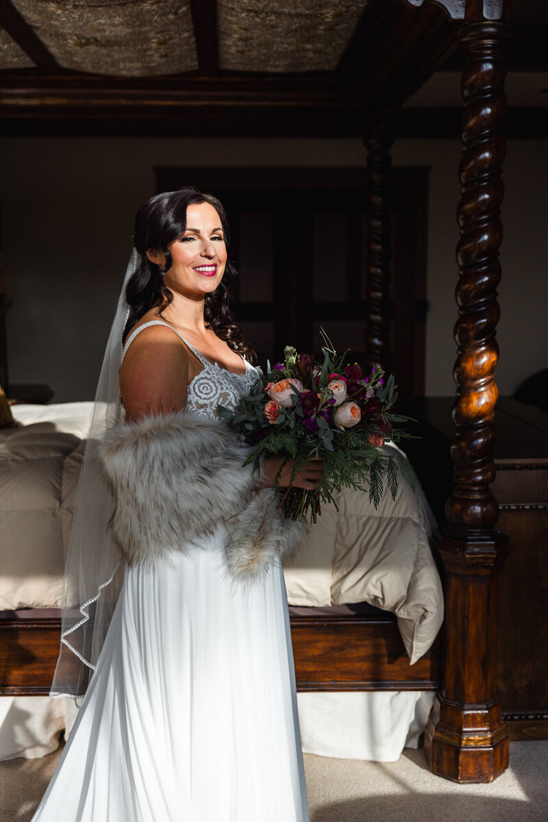 bridal portrait taken by New Zealand elopement photographer Marcus Hanenburg Photography