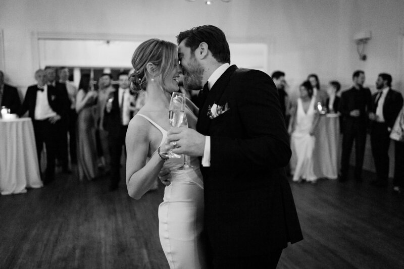 Bride and groom dancing at their wedding at Mattie's Austin.