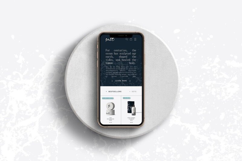 salt skincare ecommerce web design