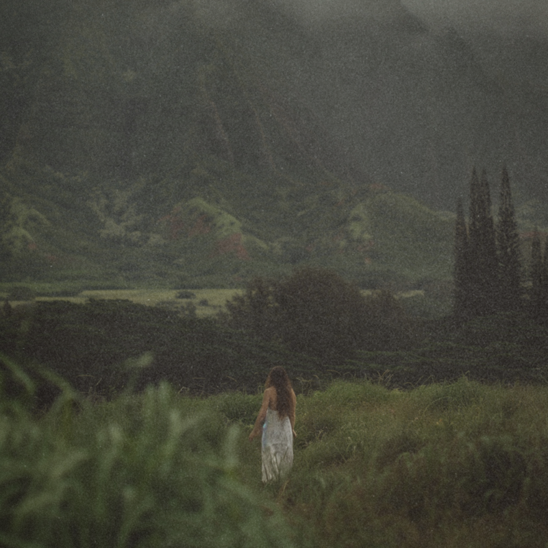 woman connecting and grounding in nature