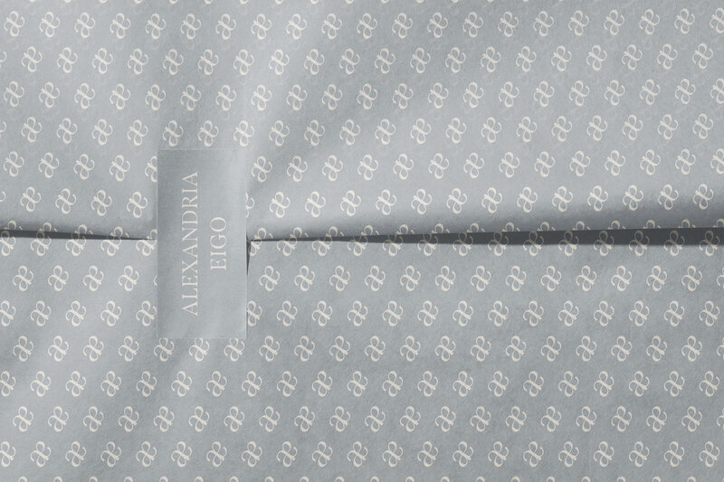 Branded tissue paper with custom brand icon for a photographer
