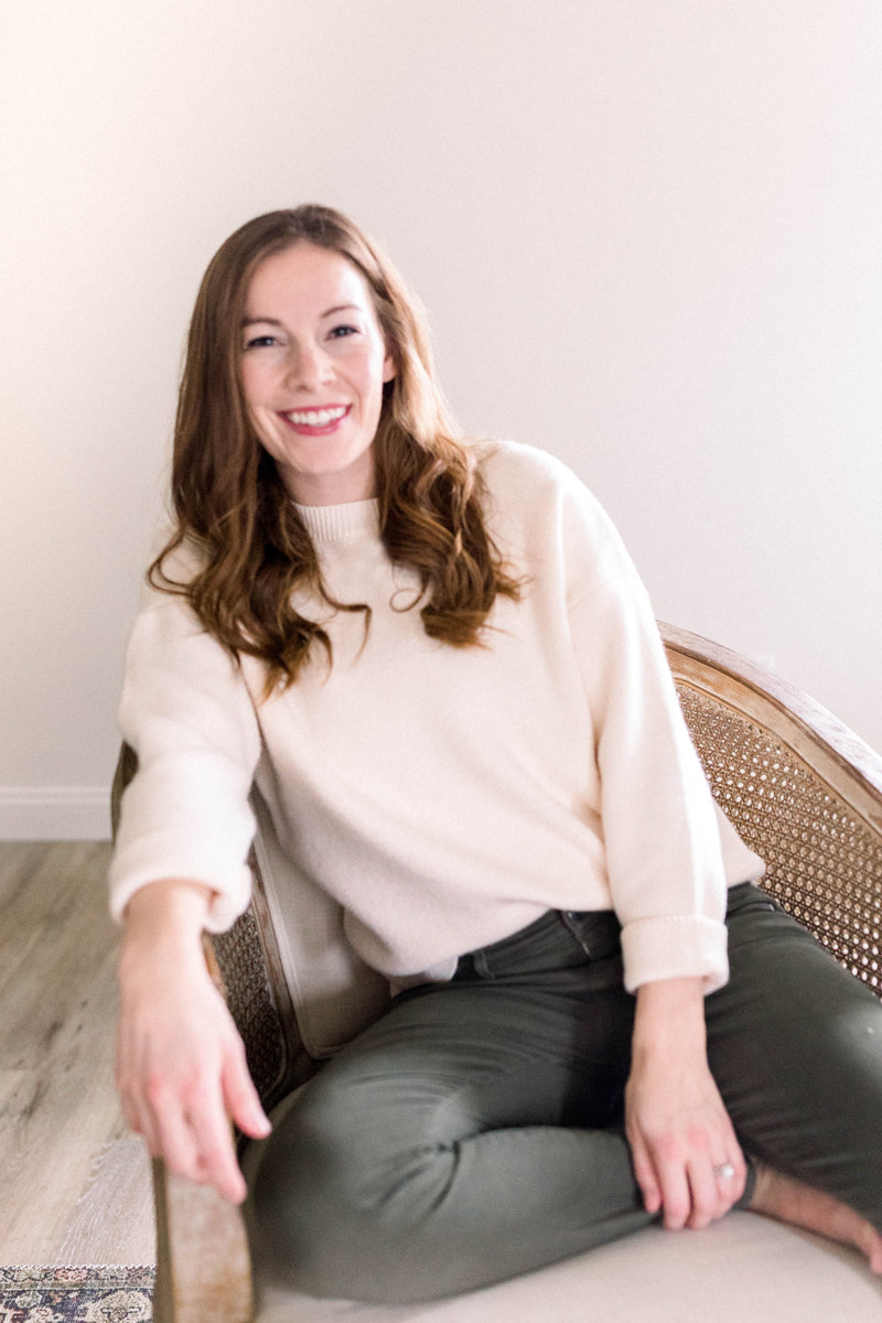 Megggan Stefan's desk with water and laptop