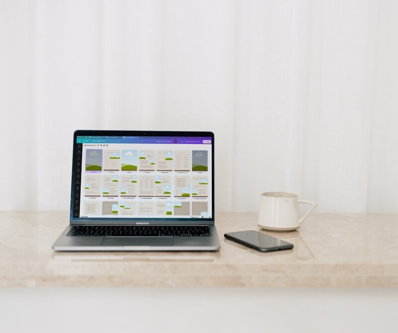 Canva brochure template Blooming Bliss preview