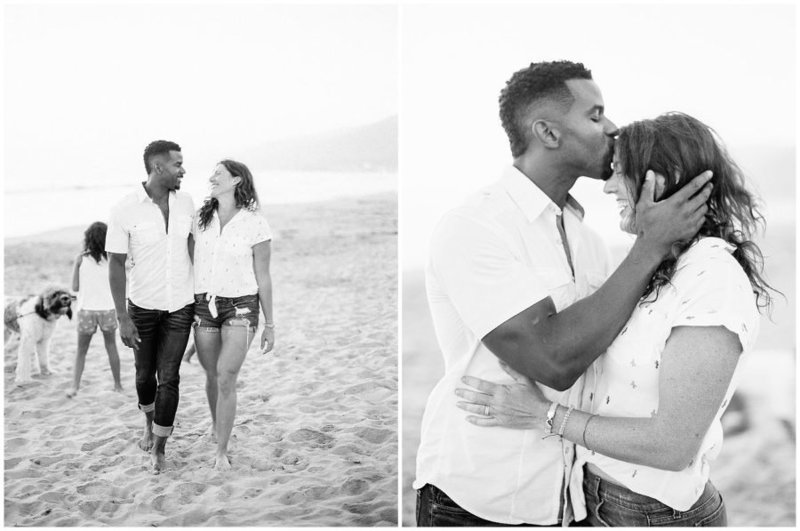 family pictures on the beach in malibu