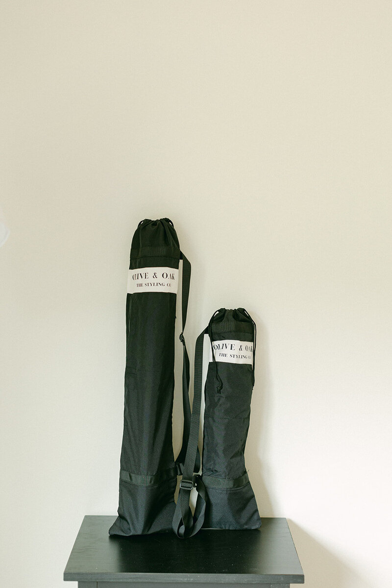 Travel tube bag designed for transporting styling mats securely