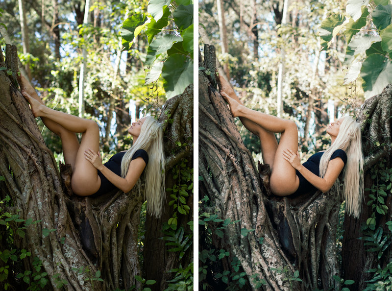 Before and After image from the Horizon Found Lightroom Presets | Banyan Collection