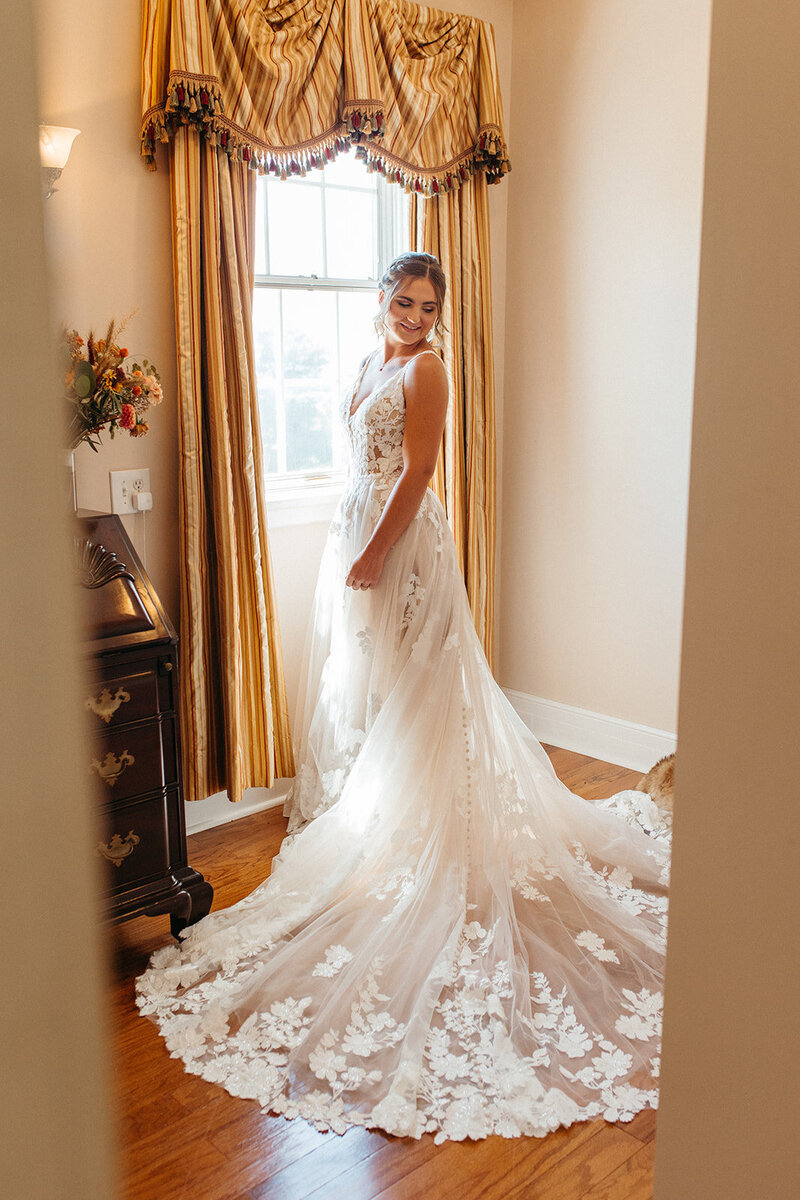 bride in dress St. Louis Wedding Photographers