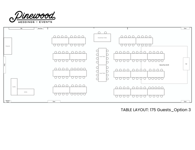 Pinewood Weddings and Events - Modern Wedding and Event Venue in Minnesota's Pine Forest - Talbe Layouts - 18